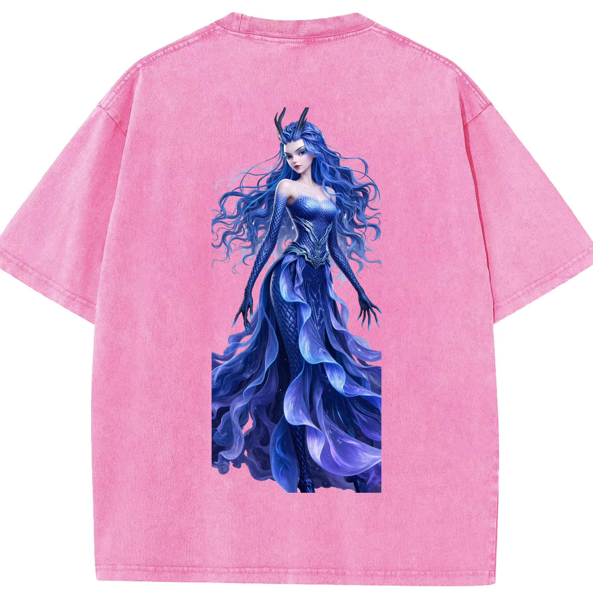 （画像用） Ne Zha 2 ナタ 魔童の大暴れ 綿100% ヴィンテージ風 半袖Tシャツ（背面プリント）